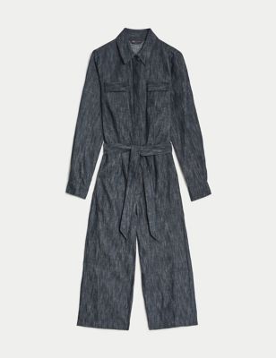 Denim Utility Jumpsuit