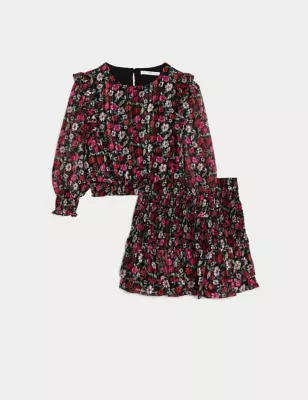 Floral Top & Bottom Outfit (6-16 Yrs)