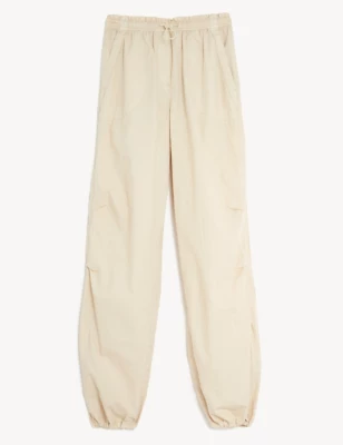 Pure Cotton Cuffed Parachute Trousers