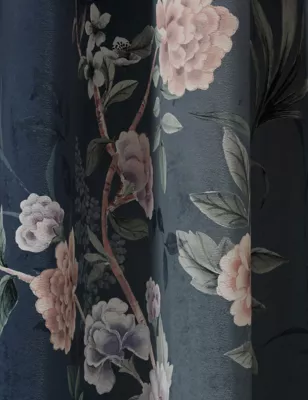 Floral Chinoiserie Eyelet Temperature Smart Curtains