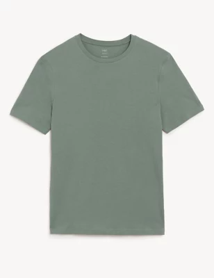 Slim Fit Pure Cotton Crew Neck T-Shirt