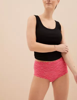 3pk Freecut Lace High Rise Knicker Shorts