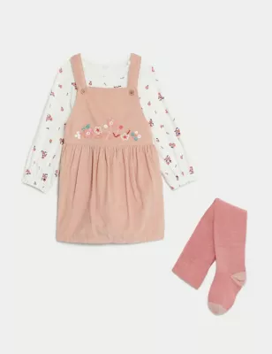 3pc Cotton Rich Floral Outfit (0-3 Yrs)
