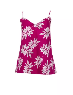 Cotton Modal Leaf Print Cami Top