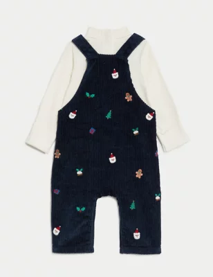 2pc Pure Cotton Christmas Outfit (0-3 Yrs)