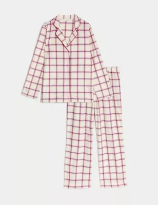 Fleece Checked Pyjama Set