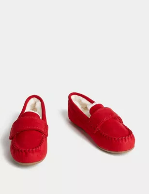 Kids' Riptape Moccasin Slippers (4 Small - 12 Small)