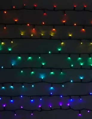 200 Multicoloured Mains String Lights