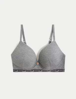 Ribbed Lounge Non Wired Plunge Bra A-E