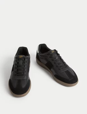 Leather Lace Up Trainers