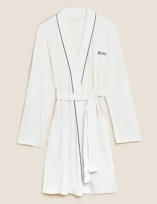 Personalised Women'S Cotton Modal Short Dressing Gown