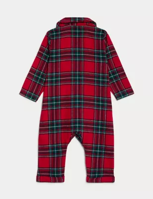 Pure Cotton Checked Romper (0-3 Yrs)