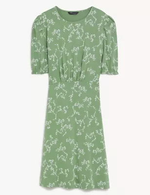 Jersey Printed Mini Skater Dress