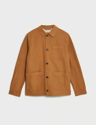 Borg Lined Pure Cotton Chore Jacket
