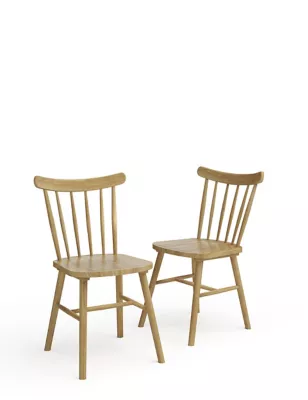 Set Of 2 Newark Spindle Dining Chairs