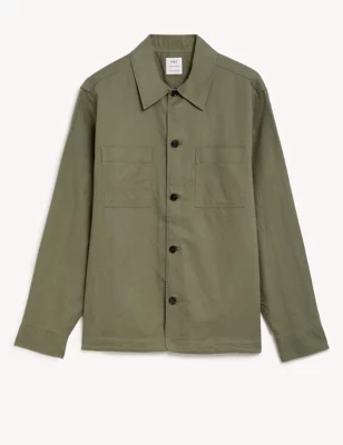 Easy Iron Linen Blend Overshirt