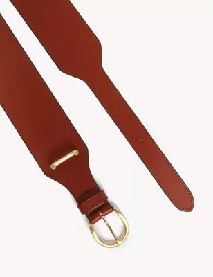 Leather Wide Waist Belt