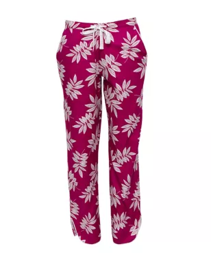 Cotton Modal Leaf Print Pyjama Bottoms