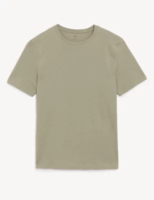 Slim Fit Pure Cotton Crew Neck T-Shirt