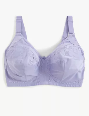 Total Support Embroidered Full Cup Bra Dd-K
