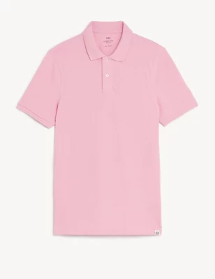 Slim Fit Pure Cotton Pique Polo Shirt