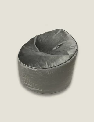 Grey Velvet Beanbag Chair