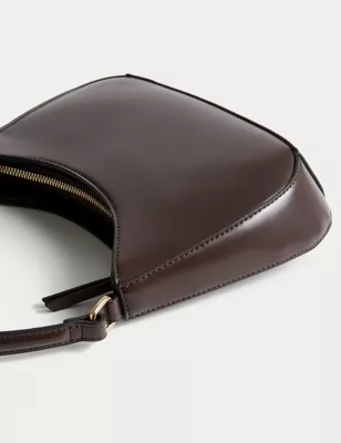 Faux Leather Underarm Bag