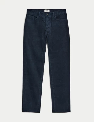 Straight Fit Corduroy 5 Pocket Trousers