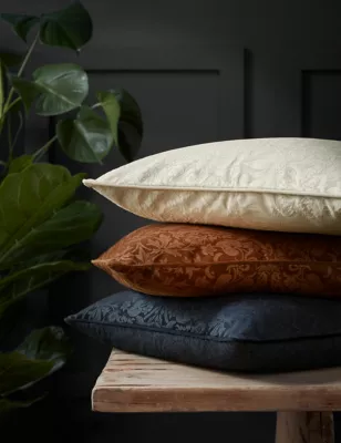 Velvet Strawberry Thief Cushion