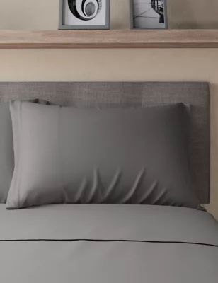 2pk Cotton Rich Percale Pillowcases