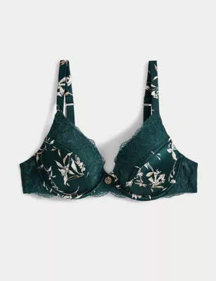 Cassia Silk & Lace Wired Full Cup Bra