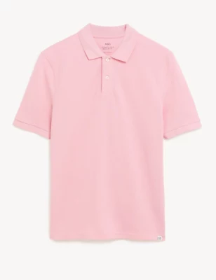 Pure Cotton Pique Polo Shirt