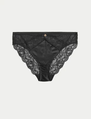 Silk & Lace High Leg Knickers