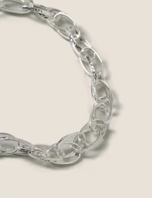Silver Large Link Chain Necklace