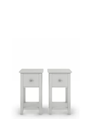 Set Of 2 Hastings 1 Drawer Slim Bedside Tables