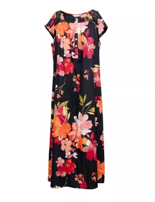 Cotton Modal Floral Long Nightdress