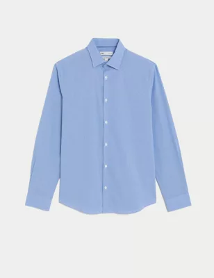 Slim Fit Polka Dot Stretch Shirt