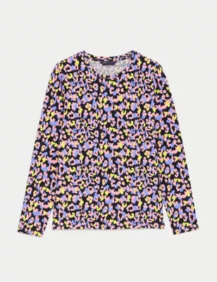 Cotton Rich Printed Slim Fit Top