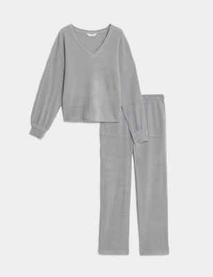 Fluffy Knit Lounge Set