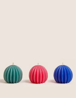Set Of 3 Bauble Candles