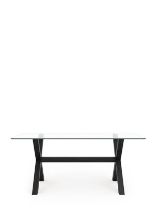 Colby 6 Seater Glass Dining Table