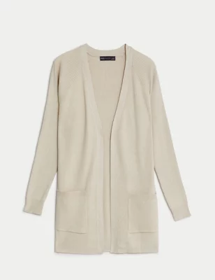 Ribbed Edge To Edge Longline Cardigan