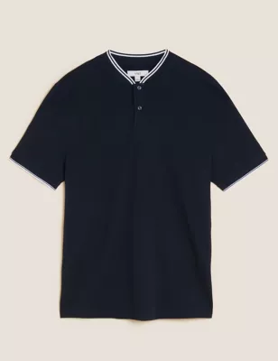 Pure Cotton Baseball Collar Polo