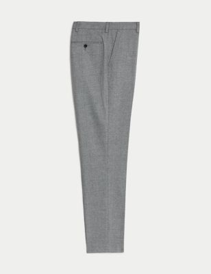 Tailored Fit Check Stretch Trousers