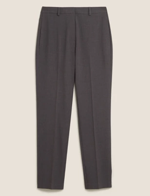 Slim Fit Ankle Grazer Trousers With Stretch