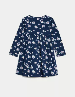 Pure Cotton Floral Dress (0-3 Yrs)
