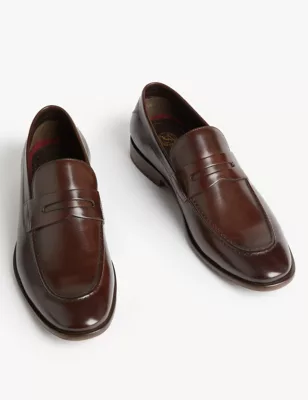 Leather Slip-On Loafers