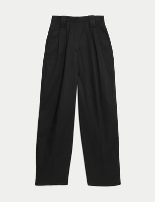 Lyocell Rich Pleated Wide Leg Trousers