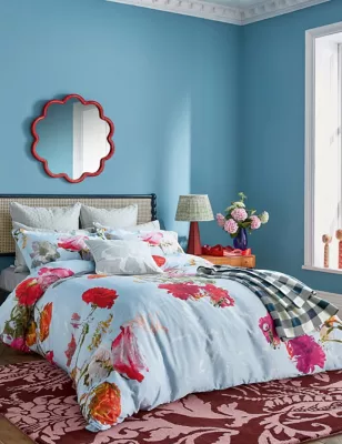 Pure Cotton Floating Floral Oxford Pillowcase