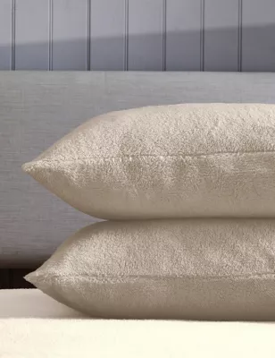 2pk Teddy Fleece Pillowcases